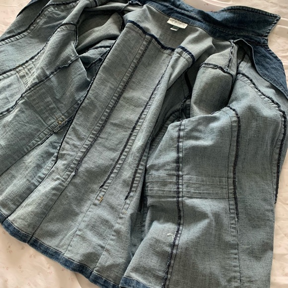 Medium Wash Dress Barn Denim Jacket Sz 2x - Picture 15 of 16